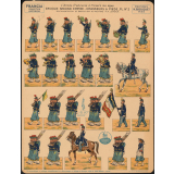 Planche : L'armée française à travers les âges : Epoque second empire : Chasseurs à pieds : N°2