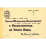 Collège moderne de jeunes filles et centre d'apprentissage féminin annexe de Lézignan-Corbières (Aude).