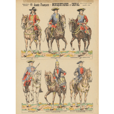 Planche N° 204 : Armée française : Mousquetaires à cheval