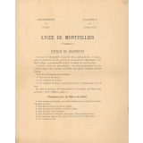 Lycée de Montpellier. Extrait du prospectus.