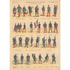 Planche : Infanterie de ligne et chasseurs à pieds