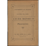 Prospectus du Lycée Henri IV. 