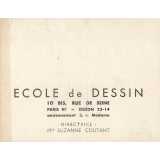 Prospectus d'une école de dessin à Paris. 