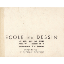 Prospectus d'une école de dessin à Paris.