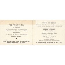 Prospectus d'une école de dessin à Paris. 
