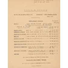 Prospectus d'une école de dessin à Paris. 