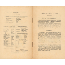 Institution Livet. Enseignement professionnel et technique.