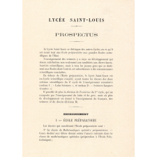 Prospectus du Lycée Saint-Louis. 