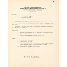 Notice concernant l'admission en 1ère Année des Collèges d'Enseignement Technique (C.A.P. en 3 ans).