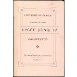 Prospectus du Lycée Henri IV. 