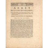 Arrêt de la Cour de Parlement, Portant homologation d'une Délibération du Bureau d'Administration du Collège de Louis-le-Grand, relative aux Boursiers-Juristes.