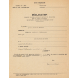Déclaration à souscrire […] pour les enfants assujetis à la vaccination antidiphtérique-antitétanique associée.