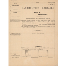 Rôle trimestriel de la rétribution scolaire.