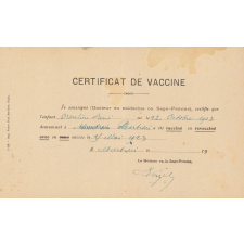 2 certificats de vaccine.