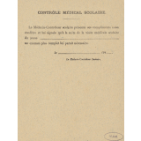 Contrôle médical scolaire.