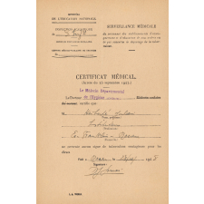 Certificat médical.