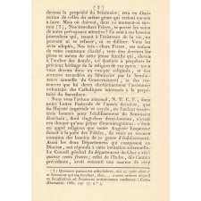 Lettre pastorale de Monseigneur l'Archevêque de Bourges, Sur la continuité des Secours à donner pour l'établisement du grand et petit Séminaire, et sur les conditions attachées à la dispensede faire gras certains jours de la semaine pendant le Carême de l'année 1810.