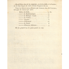 Etat Des Conditions & Effets nécessaires à la Pension de M. Coutier, rue de Picpus, Fauxbourg S. Antoine, à Paris.