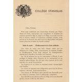 Collège Stanislas. Visite de santé. Etablissement de la fiche médicale. Vaccinations.