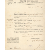 Lettre accompagnant le brevet de nomination d'une élève gratuite dans les succursales de la Maison royale de Saint-Denis. 