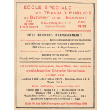 Prospectus pour l'École Spéciale des Travaux Publics, du Bâtiment et de l'Industrie de Paris. 