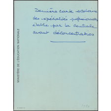 Liste descriptive des sections professionnelles.