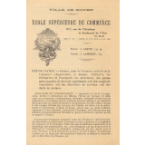 Prospectus de l'École Supérieure de Commerce de Rouen. 
