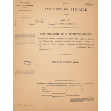 Rôle trimestriel de la rétribution scolaire.