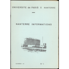Nanterre Informations n°3. Université de Paris X - Nanterre. 
