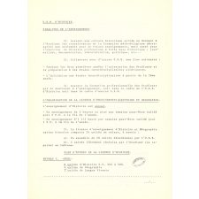 U.E.R. d'Histoire. Université de Paris X - Nanterre. Organisation des études pour l'année universitaire 1971-1972.  
  
