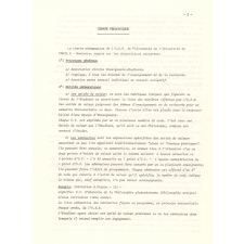 Département de Philosophie - U.E.R. de Philosophie-d'Histoire de l'Art et Archéologie-Mathématiques.  Université de Paris X-Nanterre. Organisation et programme des études. année 1972-73. 


   
