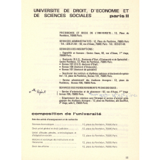 Les Universités de la Région Parisienne. Rentrée 1973.