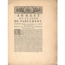 Arrest de la Cour de Parlement, portant Règlement pour les Collèges qui ne dépendent pas des Universités.