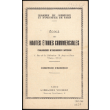 École des Hautes Études Commerciales. Conditions d'admission. Année 1967-1968.