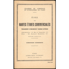 École des Hautes Études Commerciales. Conditions d'admission. Année 1963-1964.