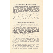 École des Hautes Études Commerciales. Conditions d'admission. Année 1967-1968.