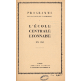 Programme des conditions d'admission à l'École Centrale Lyonnaise en 1962.