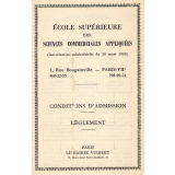 École Supérieure des Sciences Commerciales Appliquées. Conditions d'admission. Règlement.