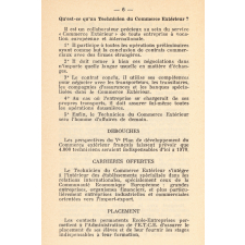 École des Techniciens du Commerce extérieur. Etablissement d'Enseignement Technique Supérieur.  Conditions d'admission. Programme des études.