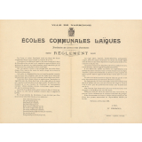Ville de Narbonne. Écoles communales laïques. Distribution des Livres et des Fournitures. 