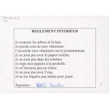Réglement intérieur de l'école René Coty. 