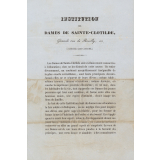 Institution des dames de Sainte-Clotilde. Prospectus. 