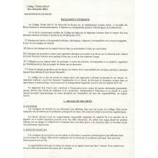 Règlement intérieur