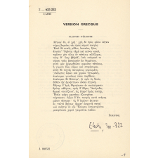 Sorbonne et concours de l'ENS de Sèvres. Sujets de grec. Sujets (1966). 