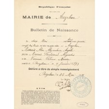 Commune d'Auzebosc. Ecole publique de garçons. Ecole publique de filles. Liste des candidats au Certificat d'études primaires.