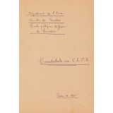Département de l'Eure. Canton de Louviers. Ecole publique de garçons de Louviers. Candidats au CEPE. Session de 1945.