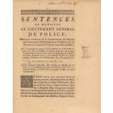 Sentences de Monsieur le Lieutenant Général de police, rendues en faveur de la Communauté des Experts Écrivains, Jurés, Mathématiciens, Vérificateurs des Écritures, Comptes & Calculs contestés en Justice.