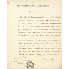 Attestation de moralité pour un enseignant. 