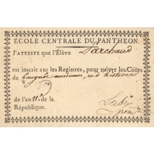 Certificat de scolarité.