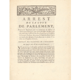 Arrest de la Cour de Parlement, Portant Réglement pour la nomination du Recteur de l'Université de Bourges ; pour que le Professeur de Rhétorique soit admis dans la Faculté des Arts ; & pour que les Professeurs de Seconde, Troisième, Quatrième & Cinquième soient compris au nombre des Agrégés ; & qui statue sur la séance & les droits des Professeurs Emérites.